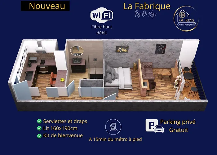 شقة Cozy La Fabrique Balcony & Free Parking *